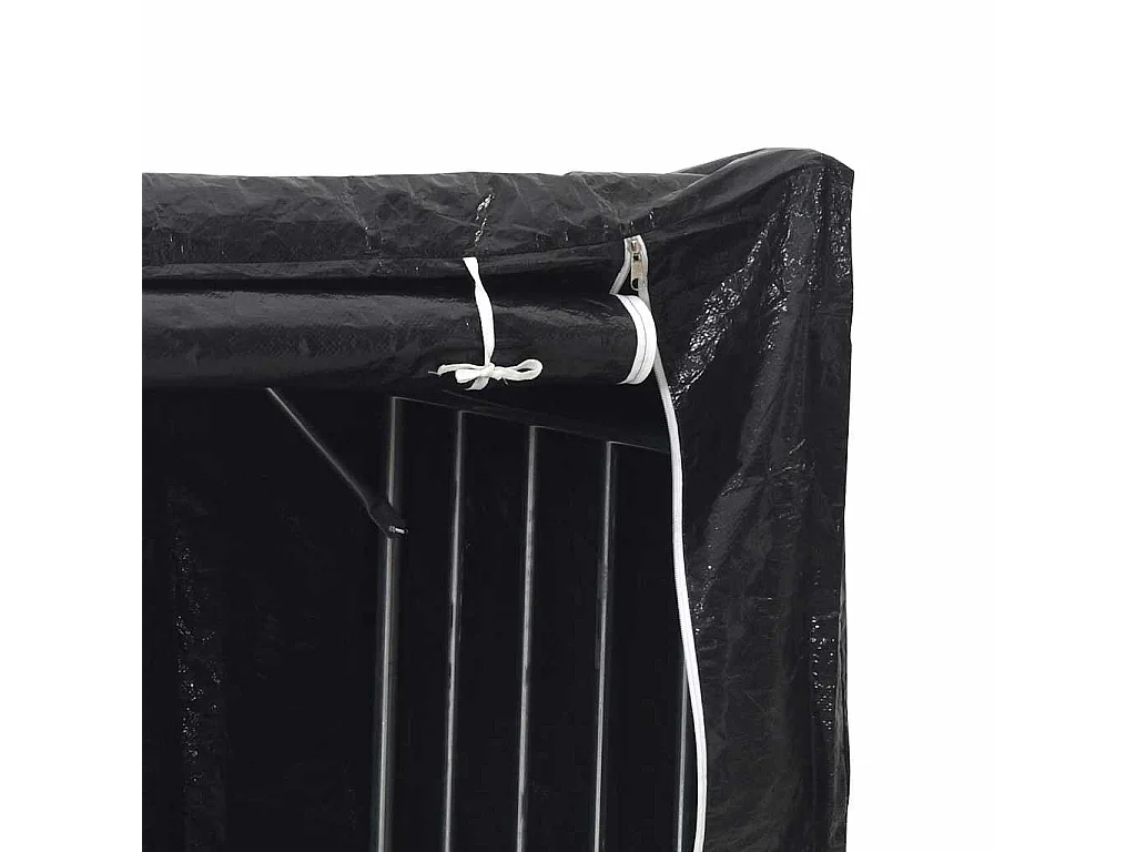 Stojak na drewno opałowe z pokrowcem przeciwdeszczowym, 200,5x60,5x110,5 cm, ocynkowana stal.