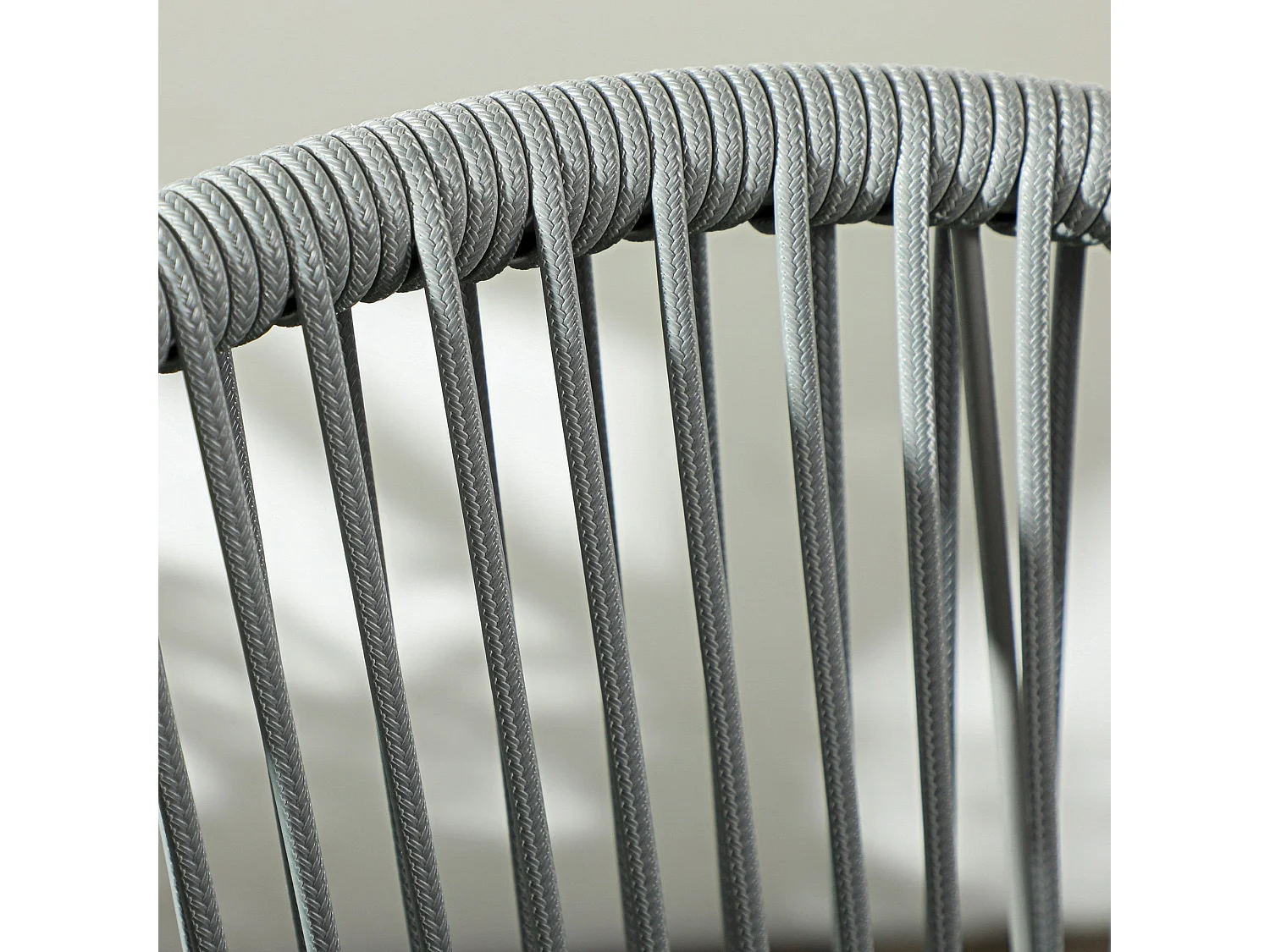 Conjunto de Jardim Exterior 3 Peças Cinzento 58x62x78 cm