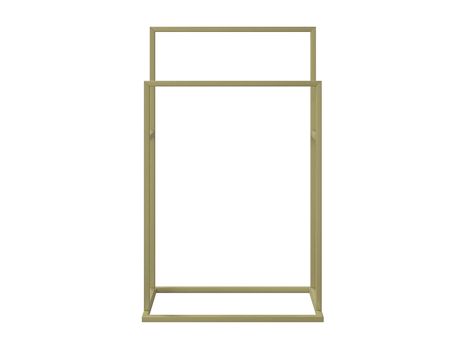 Porte-serviettes sur pied 48 x 24 x 78,5 cm, fer plaqué or