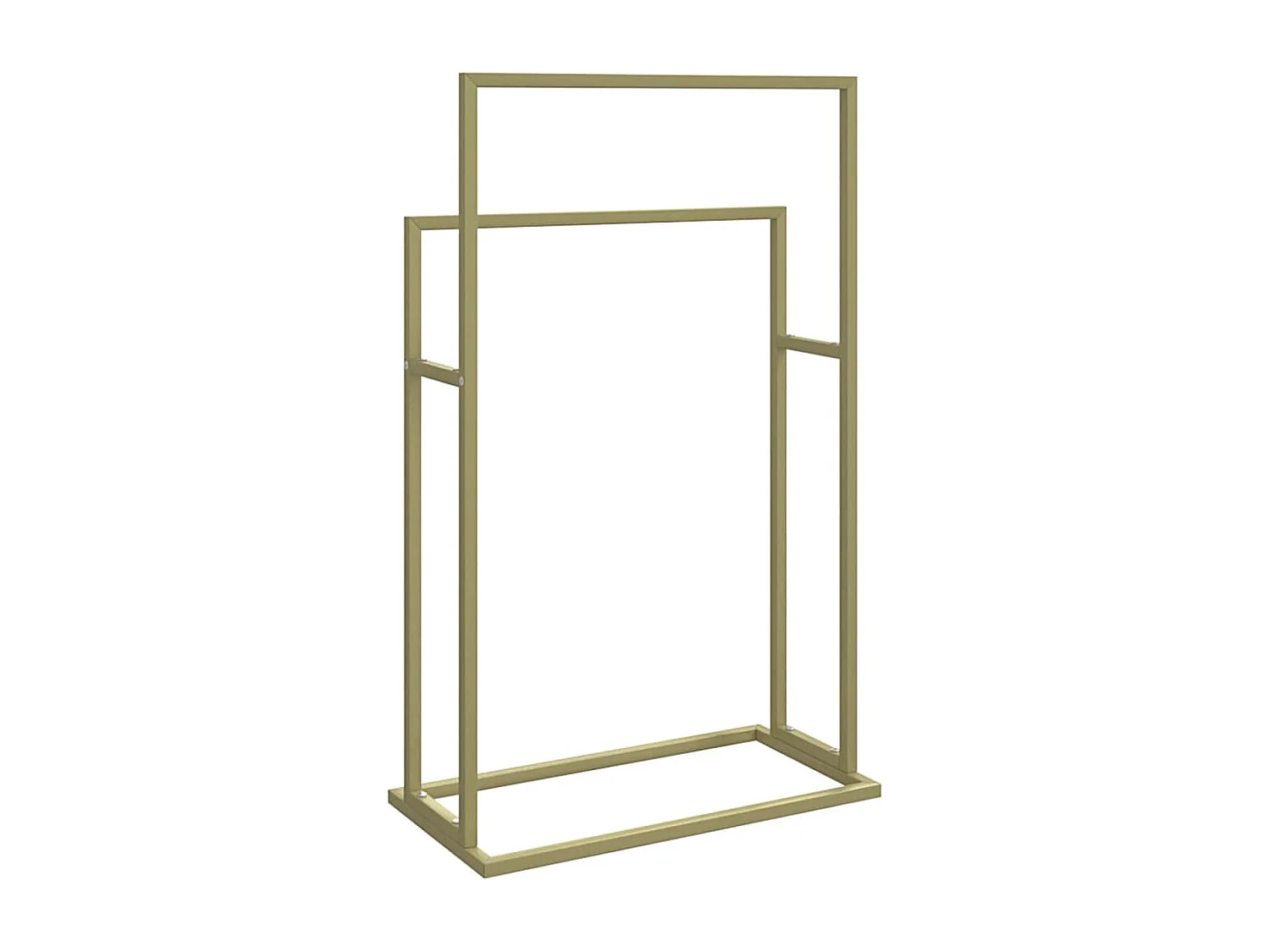 Porte-serviettes sur pied 48 x 24 x 78,5 cm, fer plaqué or
