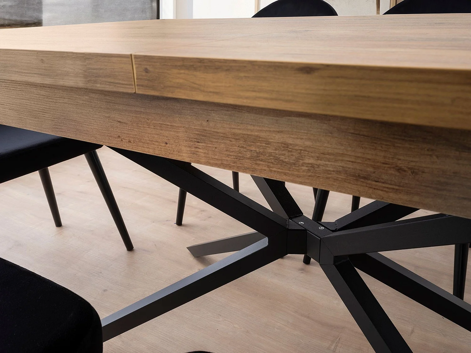 Rozkładany stół jadalny – 160 cm x 90 cm x 79 cm – brązowy – MDF