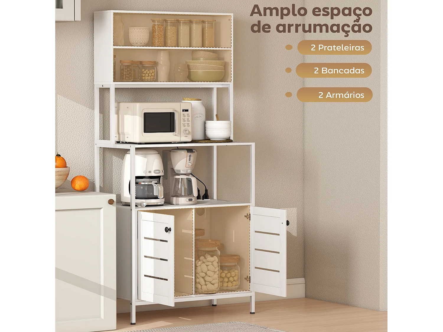 Mobile da cucina 80x42x171 cm bianco - Organizzazione e comfort in cucina