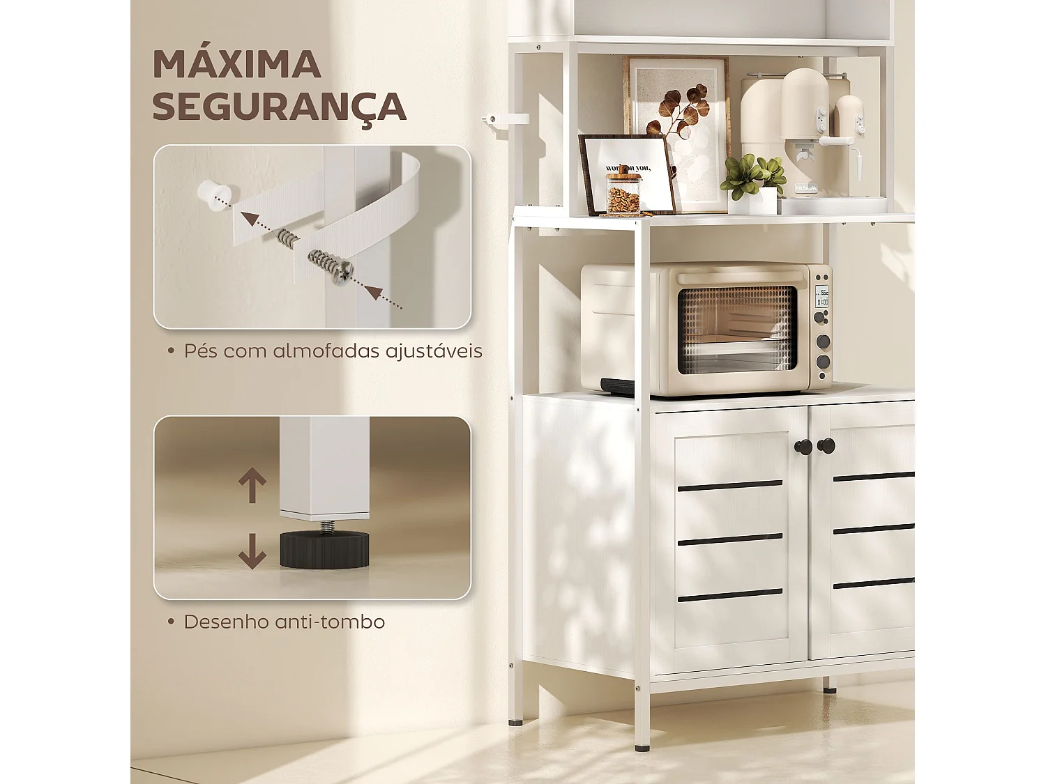 Mobile da cucina 80x42x171 cm bianco - Organizzazione e comfort in cucina