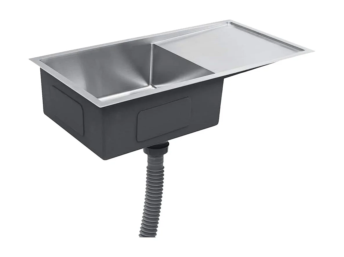 Handgefertigte Küchenspüle aus Edelstahl