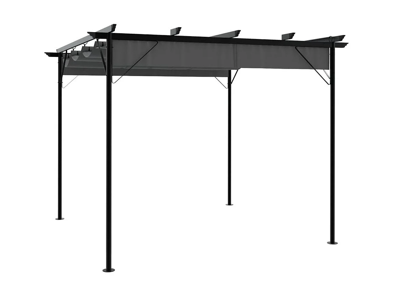 Pérgola Retrátil 3x3m em Aço Antracite - Sombra e Proteção de Alta Qualidade