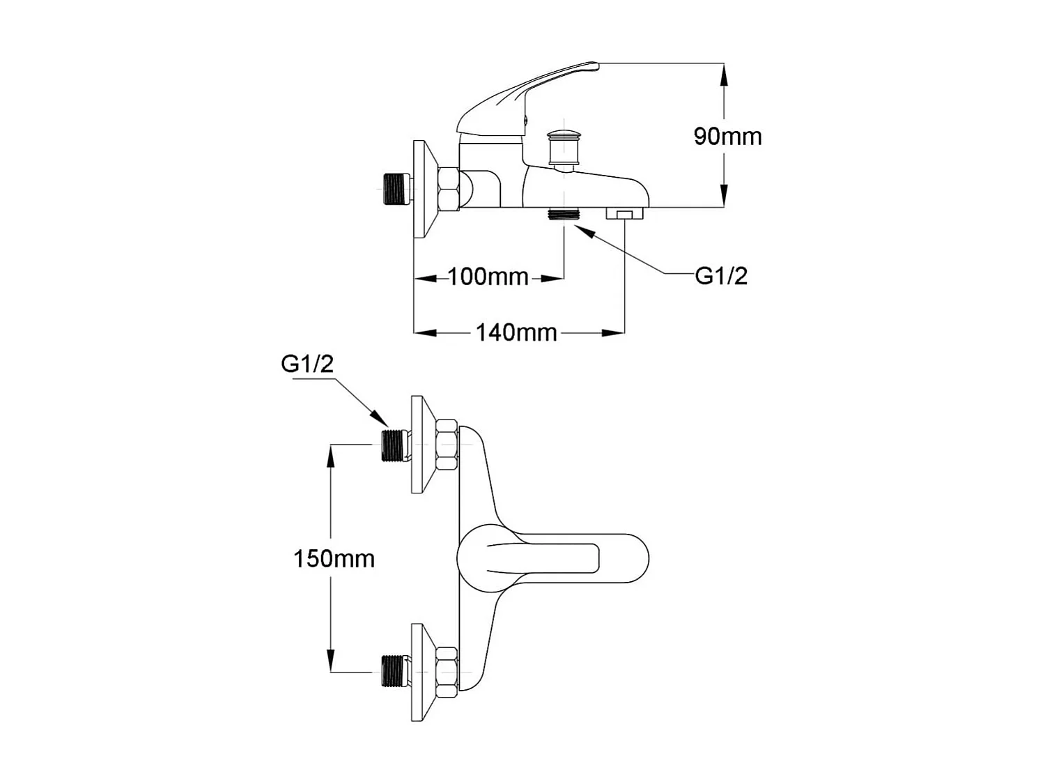 Torneira Monocomando Cromada com Chuveiro de Mão e Mangueira Inclusa