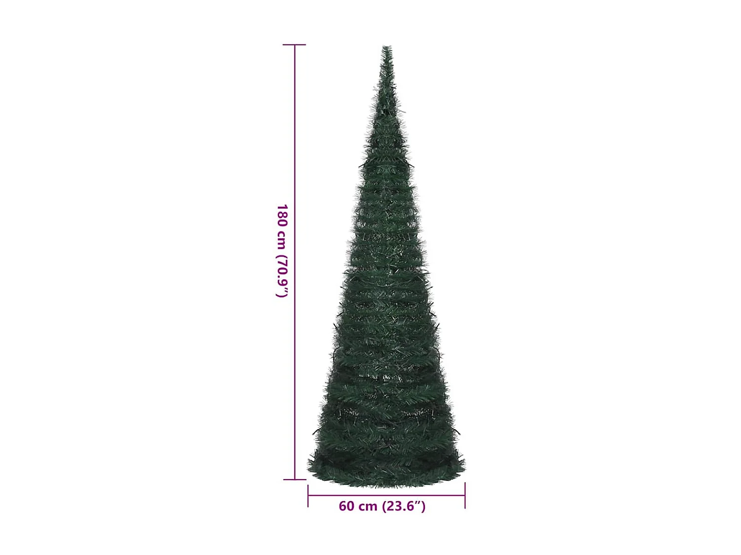 Künstlicher Pop-Up-Weihnachtsbaum mit Beleuchtung Grün 180 cm