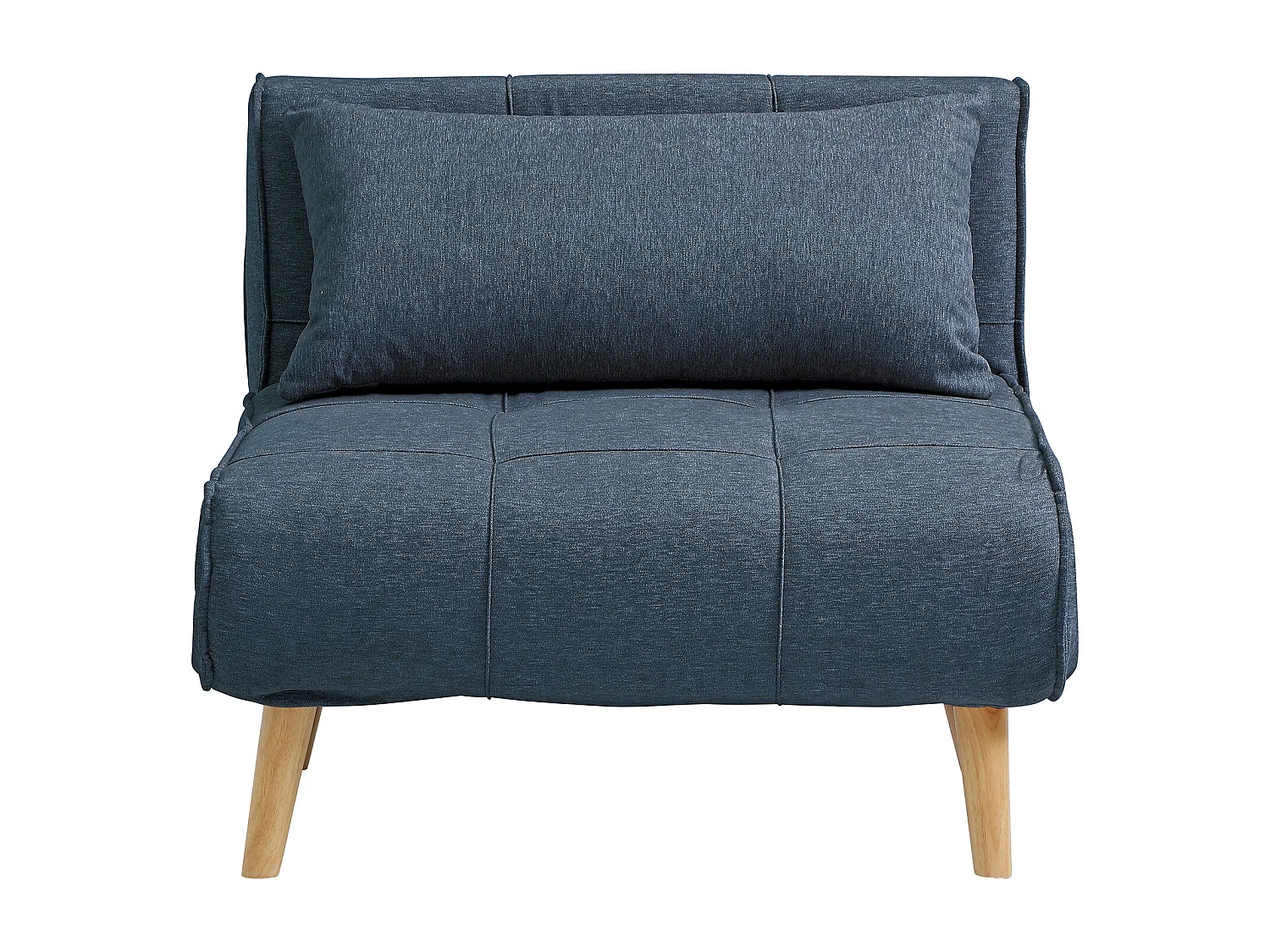 Fauteuil convertible 90 cm en tissu bleu CHILA