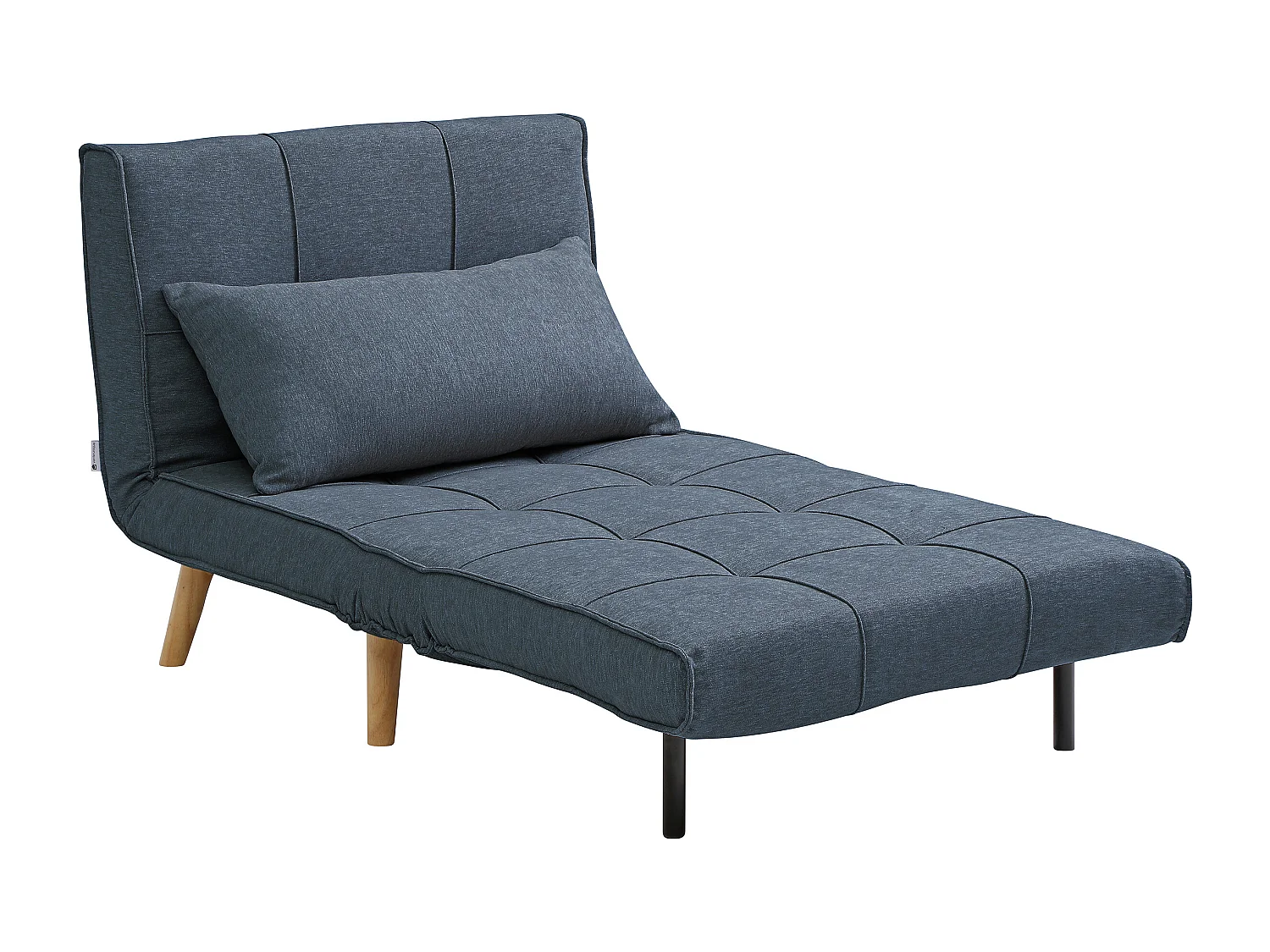 Fauteuil convertible 90 cm en tissu bleu CHILA