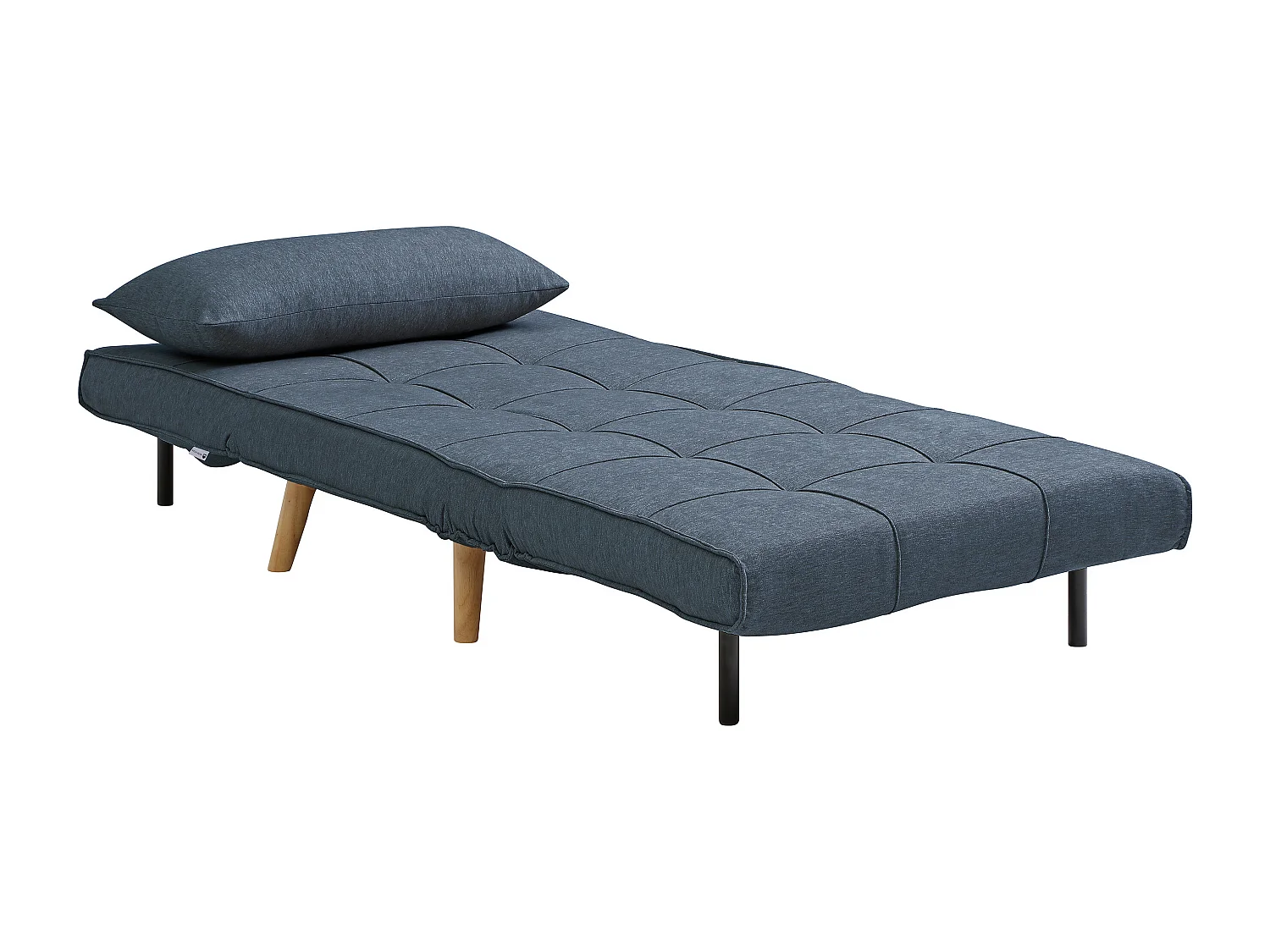 Fauteuil convertible 90 cm en tissu bleu CHILA