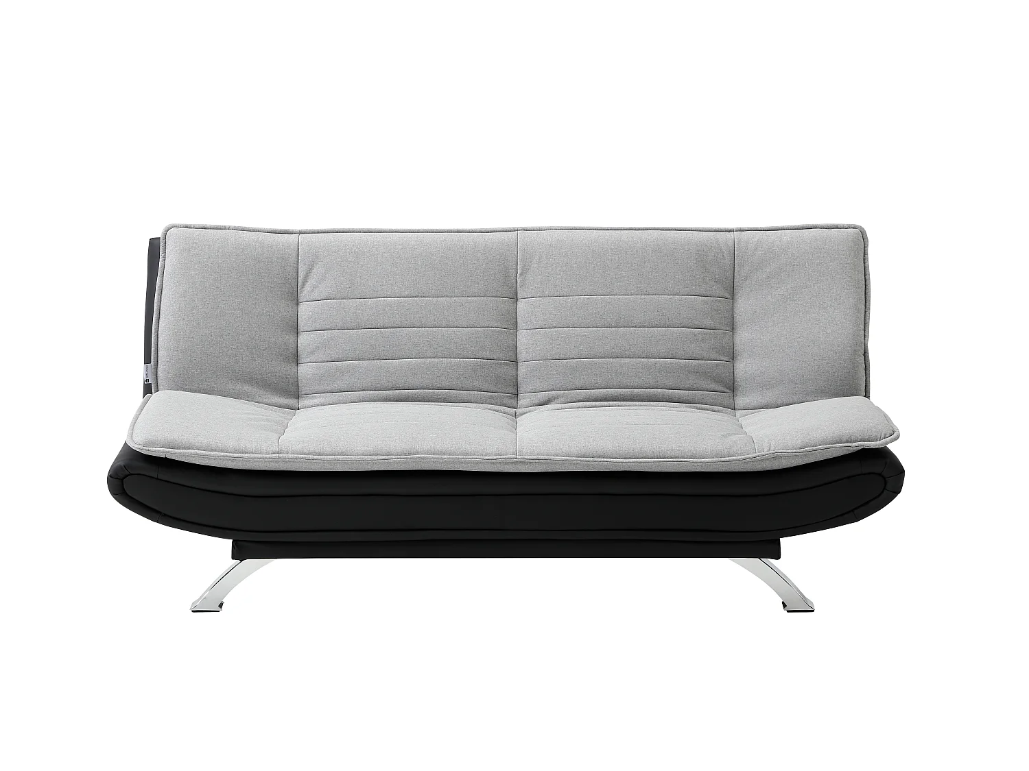 Canapé convertible clic-clac en tissu gris et noir DEMIDO