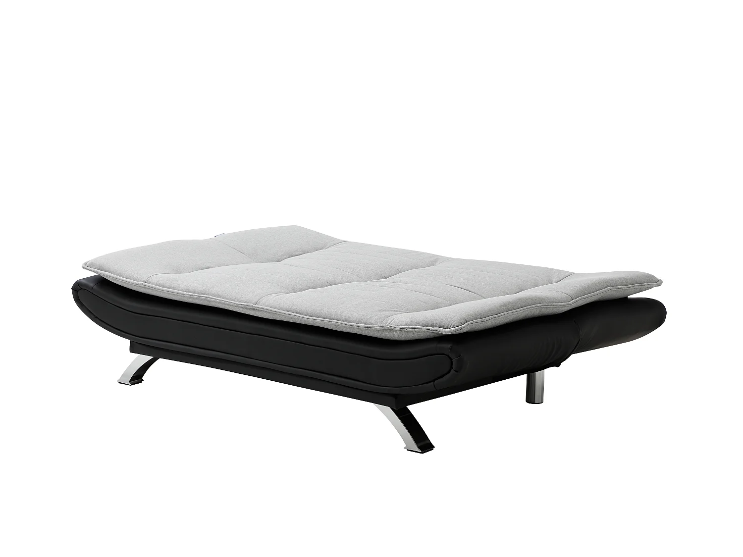 Canapé convertible clic-clac en tissu gris et noir DEMIDO
