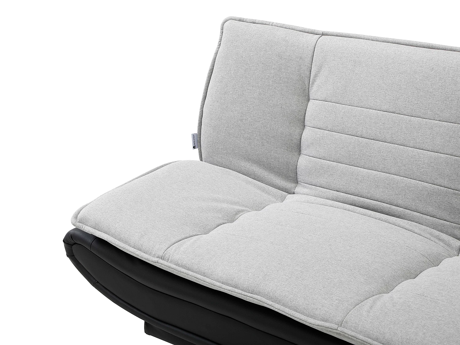 Canapé convertible clic-clac en tissu gris et noir DEMIDO