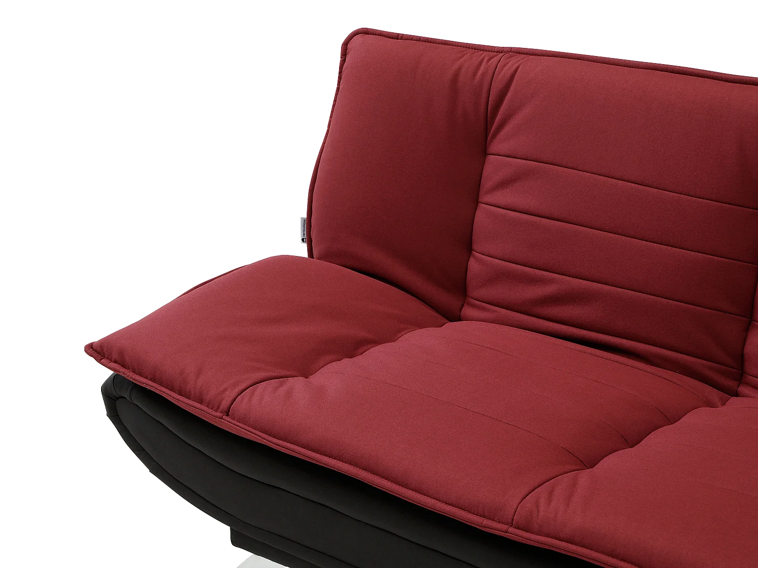 Canapé convertible clic-clac en tissu rouge et noir DEMIDO