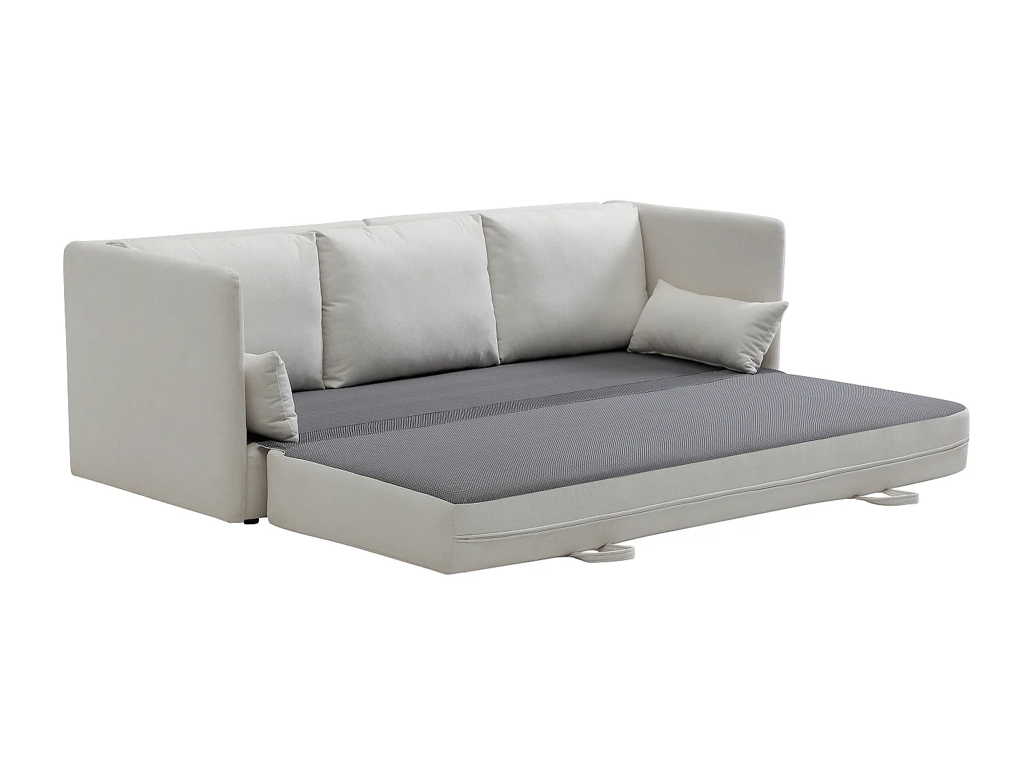 Canapé 3 places convertible en tissu beige GRECCO