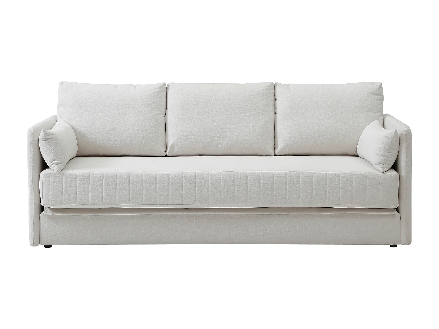 Canapé 3 places convertible en tissu beige GRECCO
