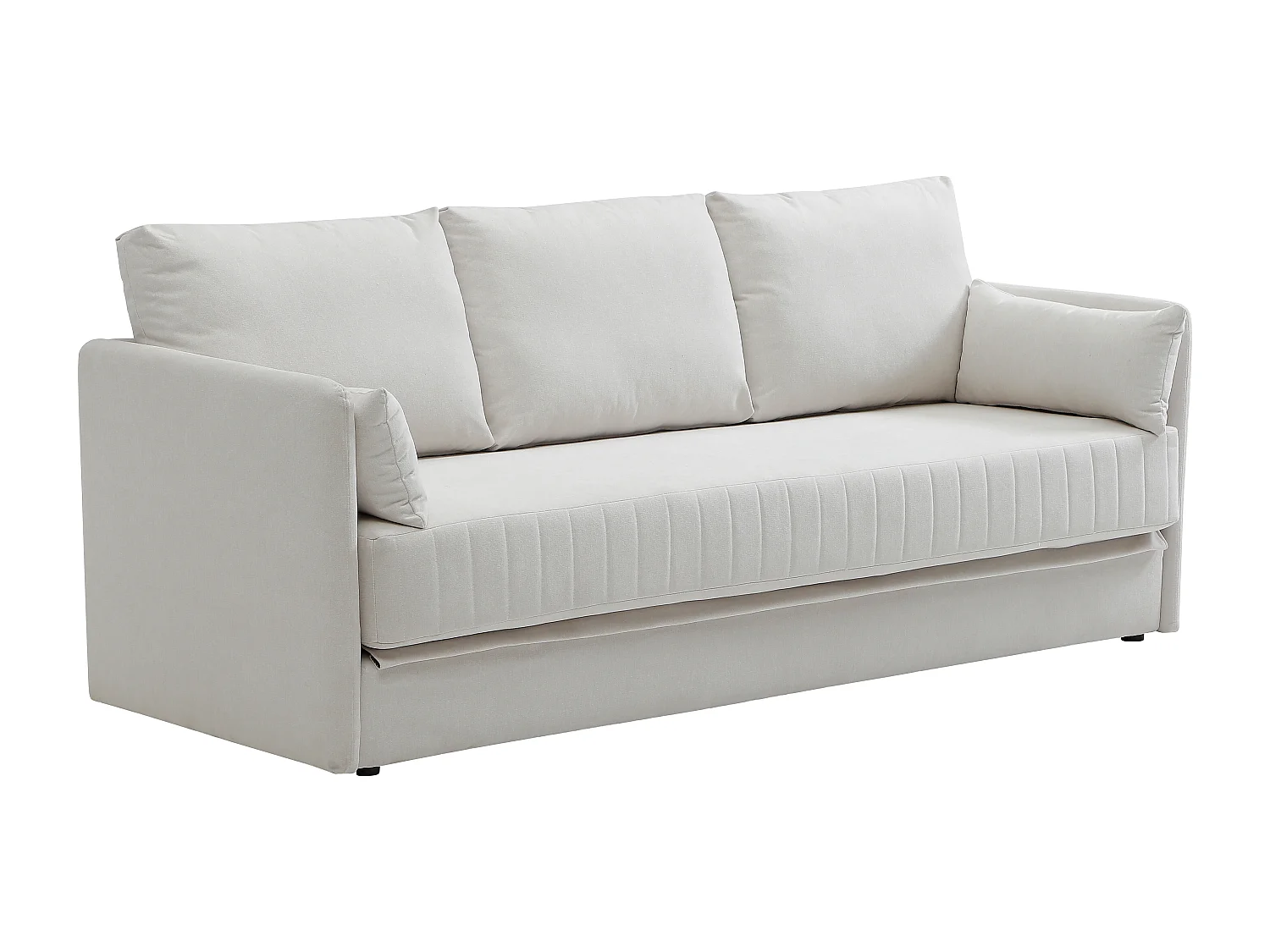 Canapé 3 places convertible en tissu beige GRECCO