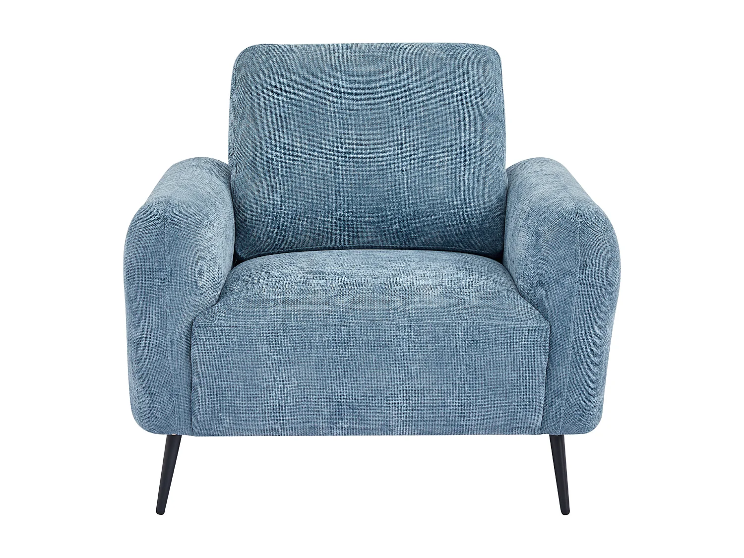 Fauteuil en tissu texturé bleu LETROSA