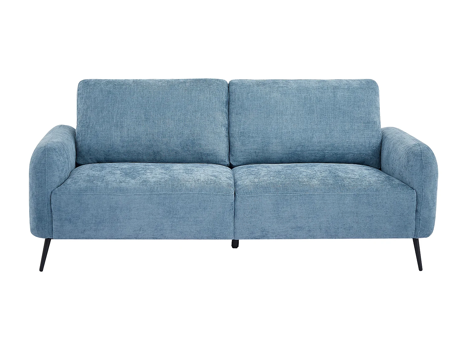 Canapé 3 places en tissu texturé bleu LETROSA