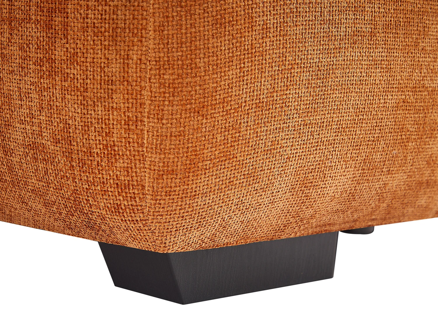 Grand canapé d'angle panoramique en tissu texturé terracotta BERENIA