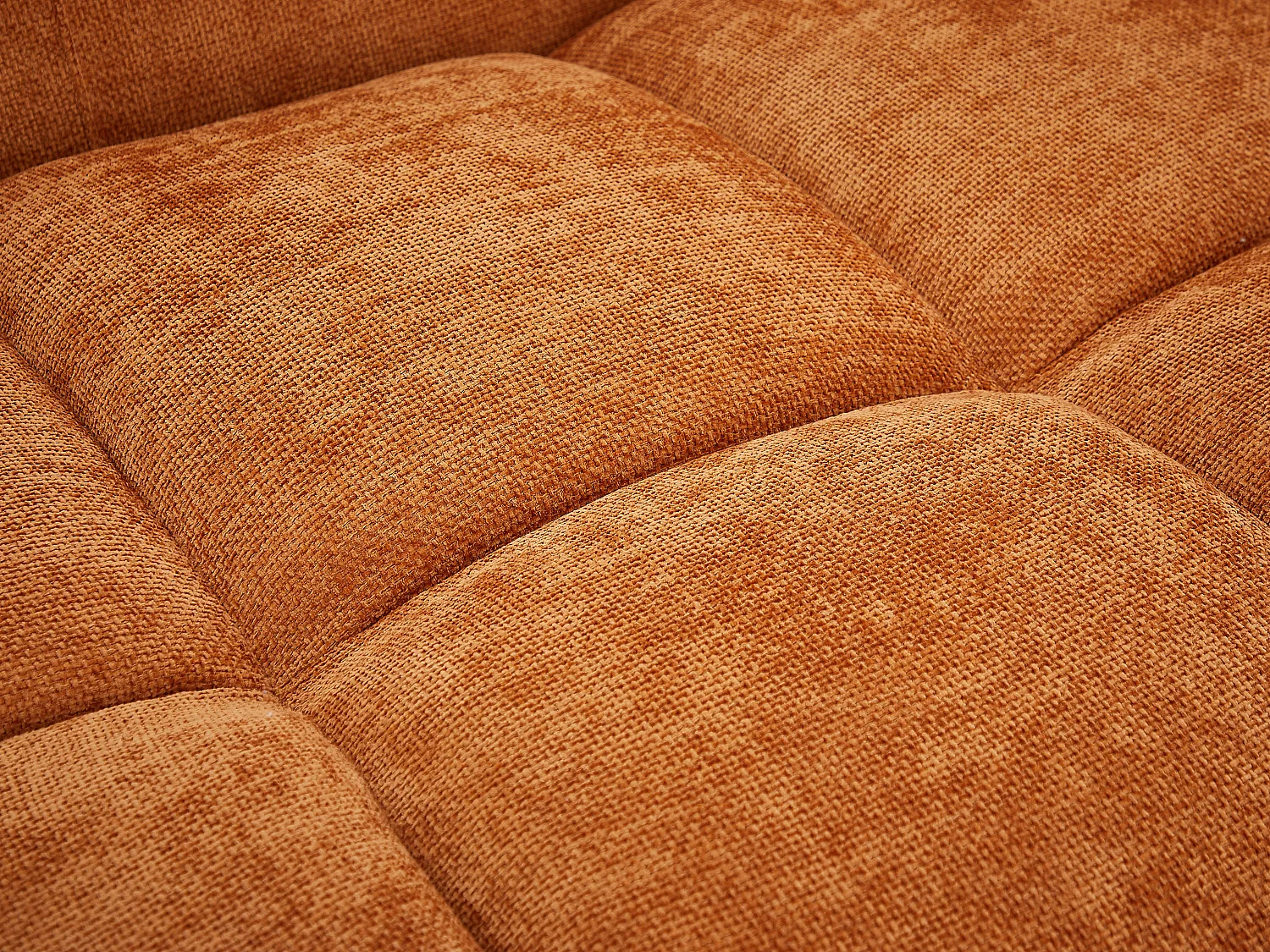 Canapé 3 places en tissu texturé terracotta BERENIA