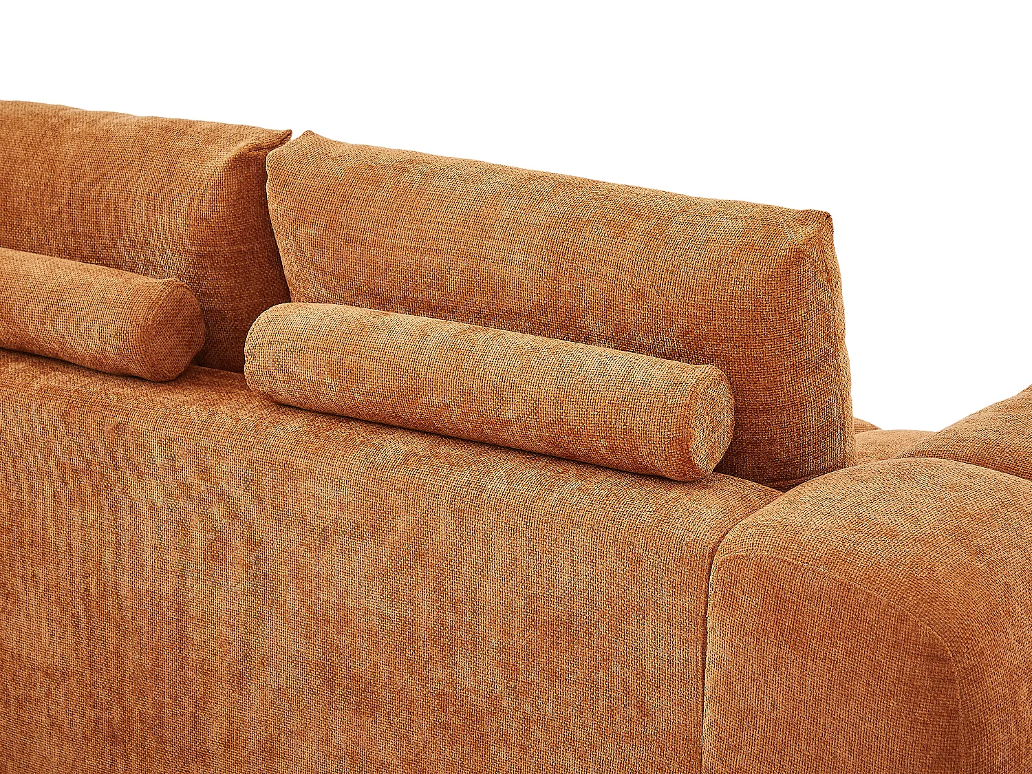 Canapé 2 places en tissu texturé terracotta BERENIA