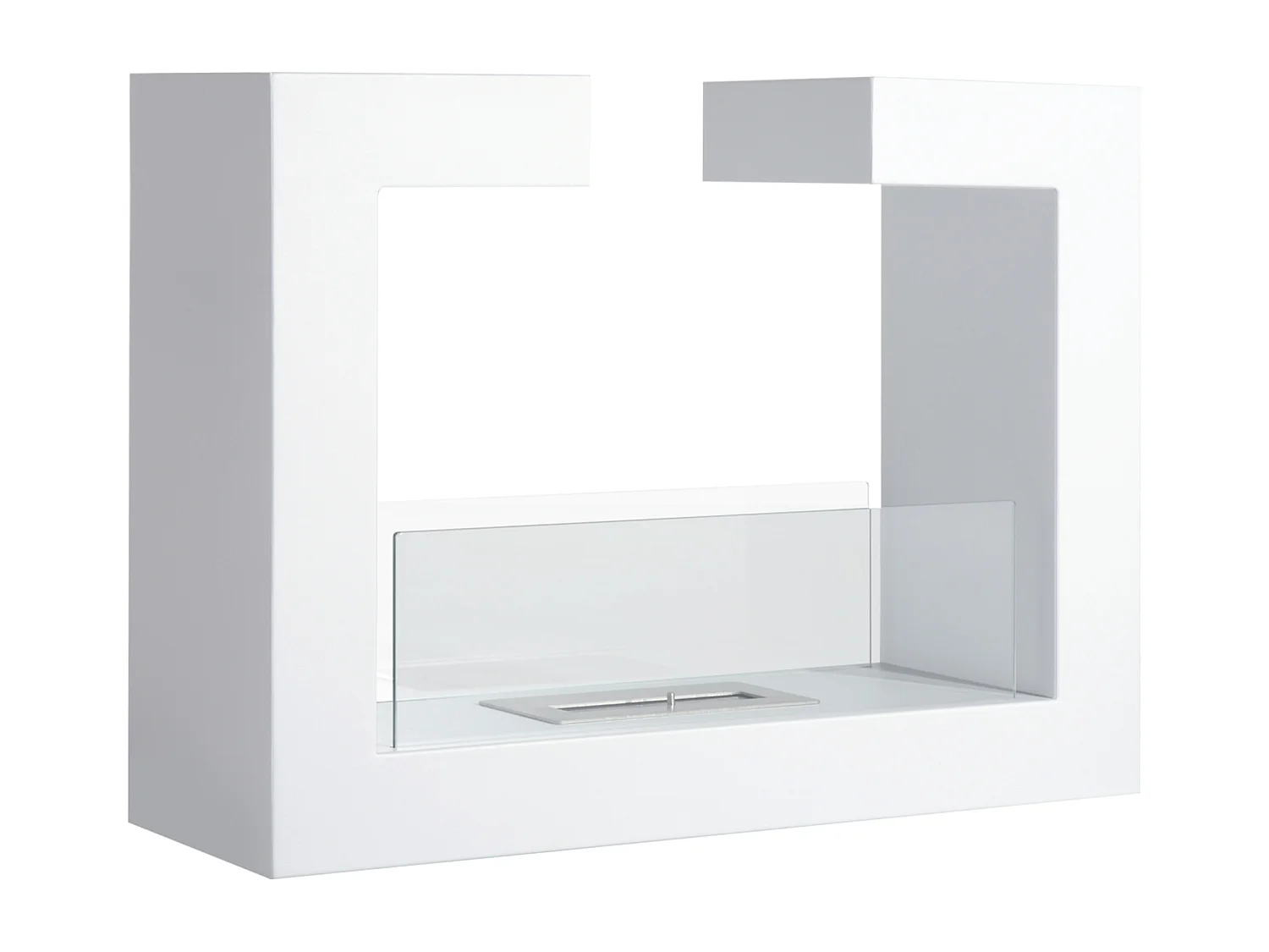 Easycomfort Caminetto A Bioetanolo Da Tavolo 2000w In Acciaio Inossidabile Inodore Con Vetro 78 X 25 X 58 Cm Bianco
