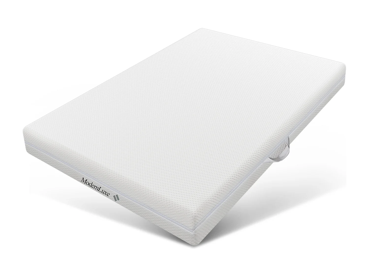 Matelas en mousse - 140 x 200 cm - matelas confort 7 zones avec poignées et housse lavable - blanc