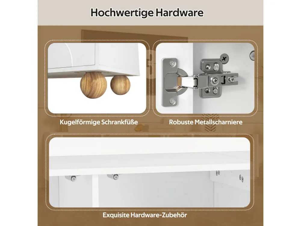 TV-Schrank mit vier Türen, TV-Ständer, TV-Ständer Einzigartiges Design TV-Konsolentisch, 175 x 38 x 50 cm