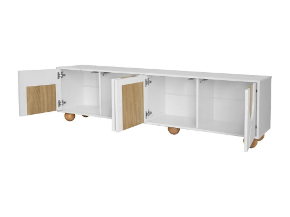 TV-Schrank mit vier Türen, TV-Ständer, TV-Ständer Einzigartiges Design TV-Konsolentisch, 175 x 38 x 50 cm