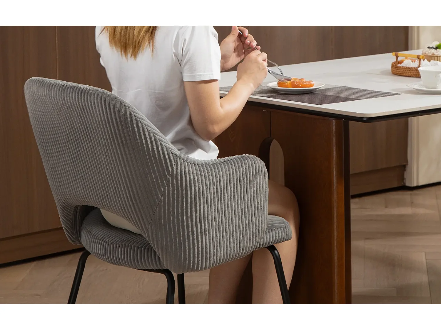 Esszimmerstuhl,Metallbeine, Küchenstuhl, Fußpolster