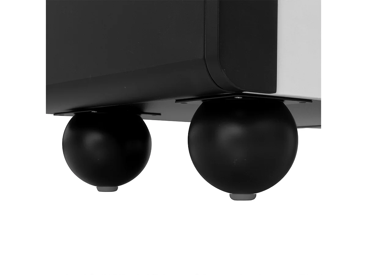 TV-Schrank mit zwei Schubladen und zwei Türen TV-Tisch TV-Ständer TV-Paneel 180 x 38 x 45 cm Schwarz+Weiß