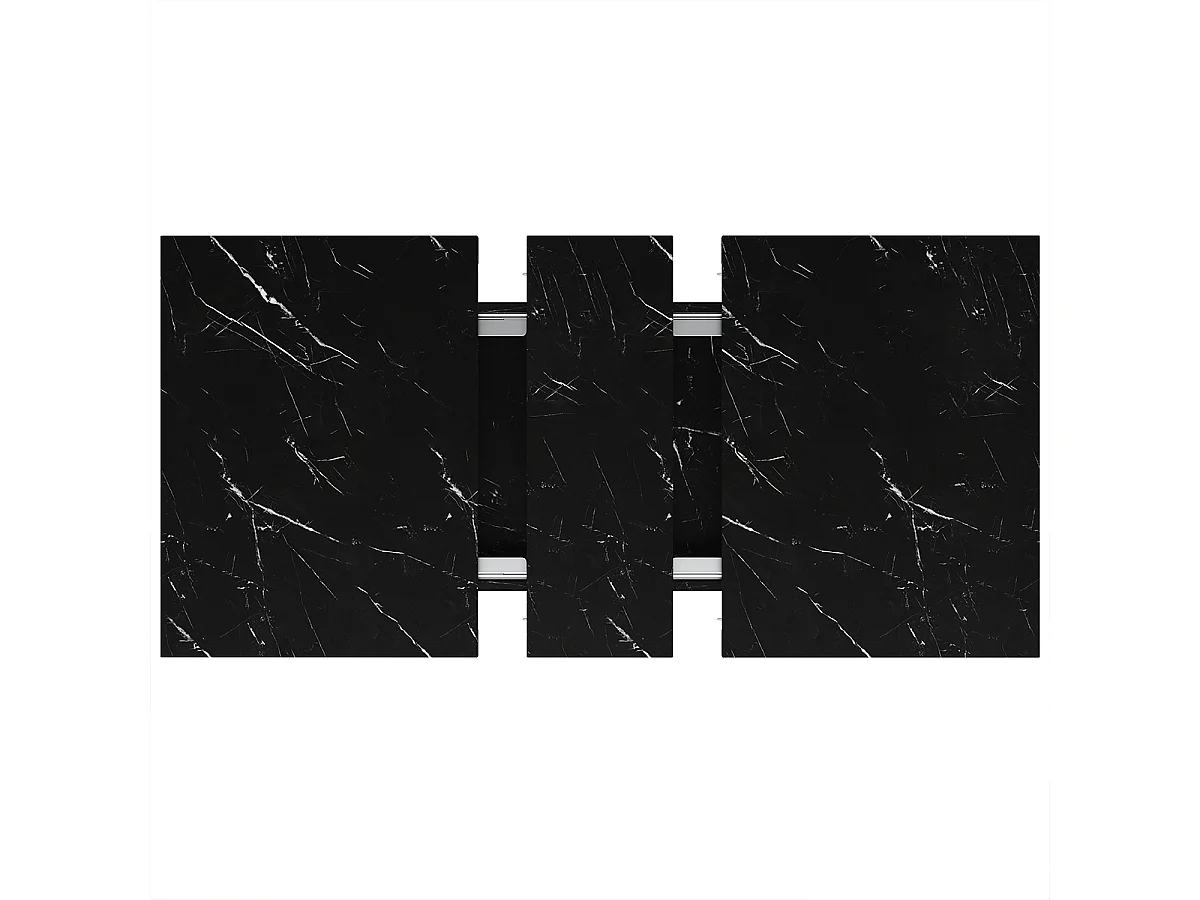 Esstisch für bis zu 6 Personen Ausziehbarer Küchentisch aus Holz Lässt sich auf 140 cm Länge ausziehen Esszimmertisch 110 x 80 x 76 cm Schwarz