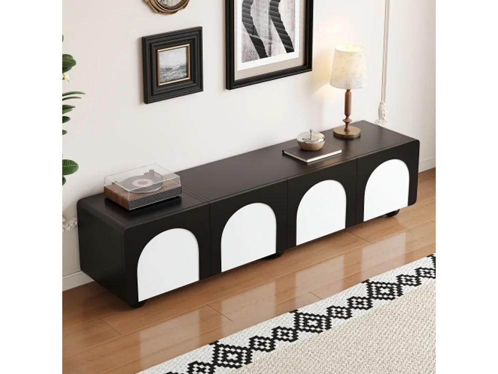 TV-Schrank mit zwei Schubladen,TV-Möbel,TV-Konsolentisch, niedriger TV-Schrank 180 x 38 x 45 cm (L x B x H)