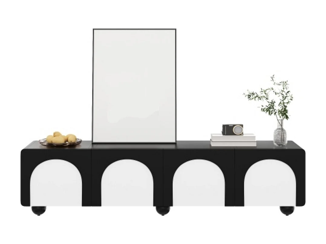 TV-Schrank mit zwei Schubladen,TV-Möbel,TV-Konsolentisch, niedriger TV-Schrank 180 x 38 x 45 cm (L x B x H)