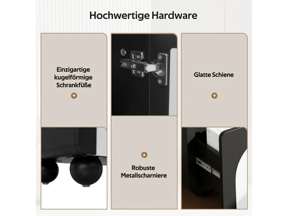 TV-Schrank mit zwei Schubladen,TV-Möbel,TV-Konsolentisch, niedriger TV-Schrank 180 x 38 x 45 cm (L x B x H)