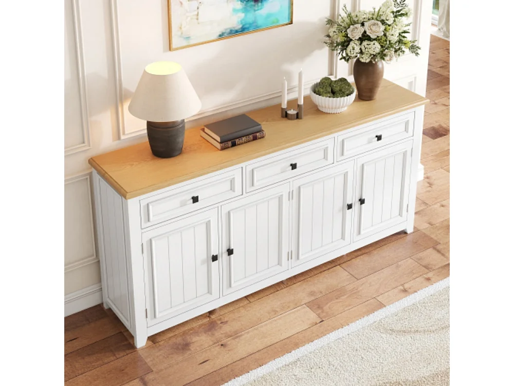 Modern Kommode,Sideboard Schrank Anrichte Stauraum Buffet Wohnzimmer Set,160L x 35B x 76H(cm)