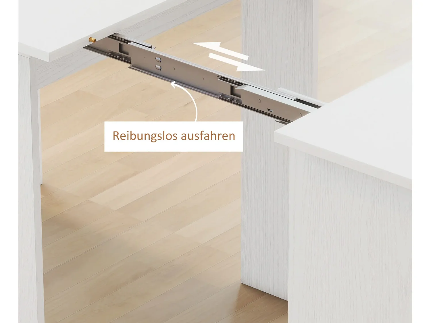 Esstisch, Klapptisch, ausziehbarer Küchentisch, Esszimmertisch, Spanplatten, 60-180 x 85 x 75 cm