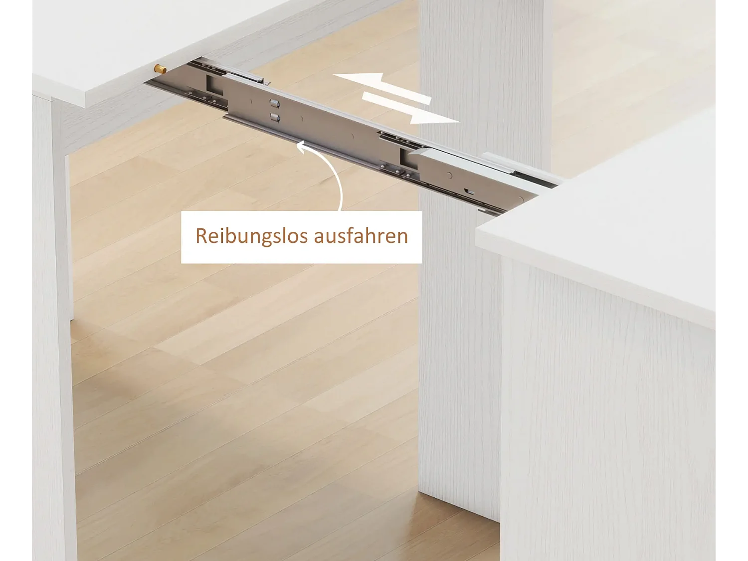 Esstisch, Klapptisch, ausziehbarer Küchentisch, Esszimmertisch, Spanplatten, 60-180 x 85 x 75 cm