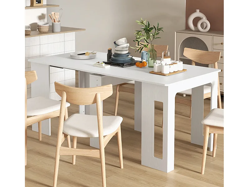 Esstisch, Klapptisch, ausziehbarer Küchentisch, Esszimmertisch, Spanplatten, 60-180 x 85 x 75 cm