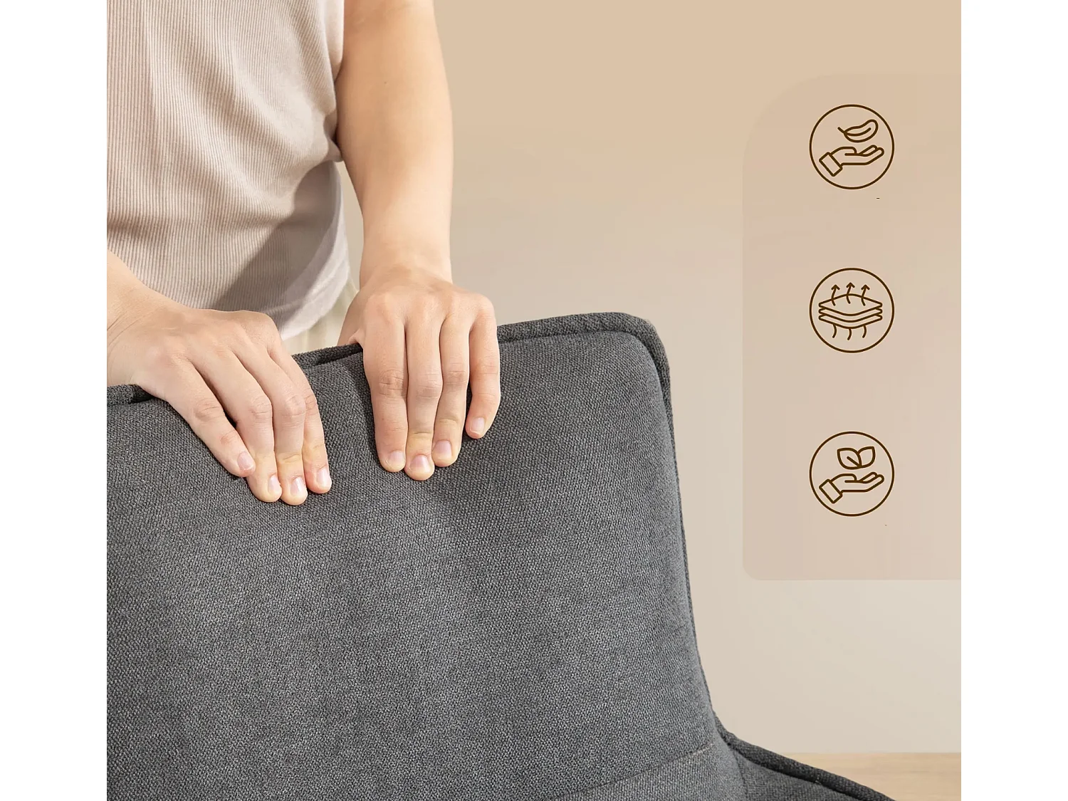 2er-Set Esszimmerstühle, drehbar, weich gepolstert, Armlehnen,Einzelsessel,Wohnzimmer