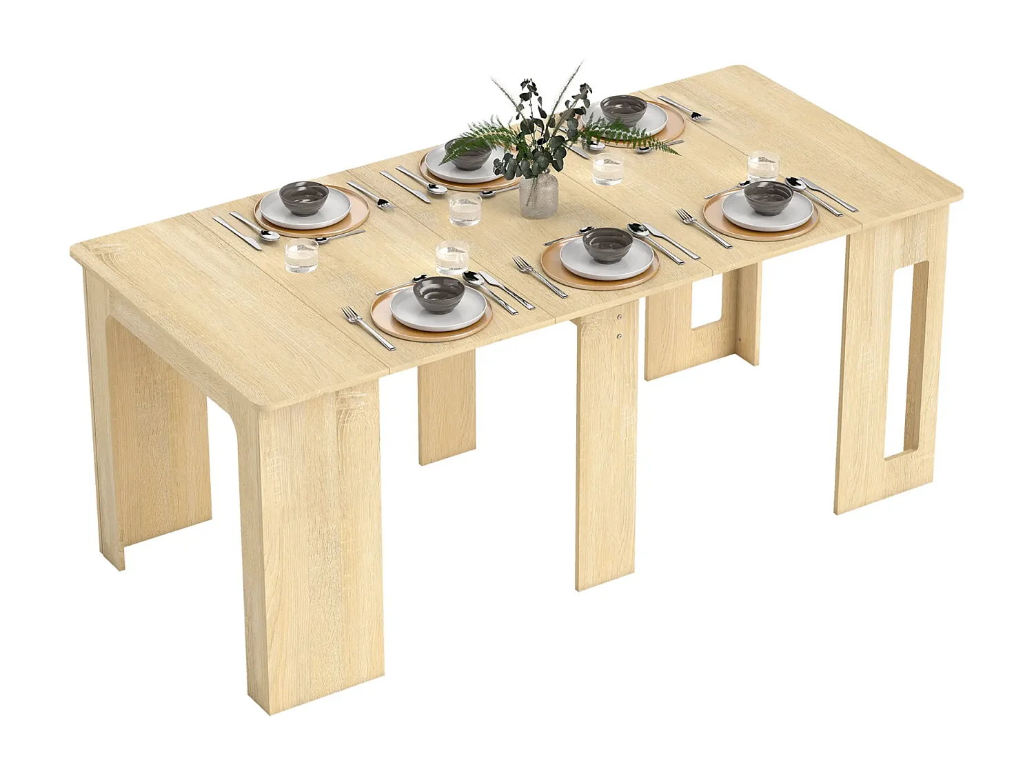 Esstisch, Klapptisch, ausziehbarer Küchentisch, Esszimmertisch, Spanplatten, 60-180 x 85 x 75 cm