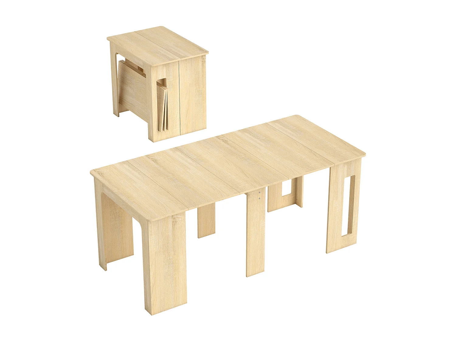 Esstisch, Klapptisch, ausziehbarer Küchentisch, Esszimmertisch, Spanplatten, 60-180 x 85 x 75 cm