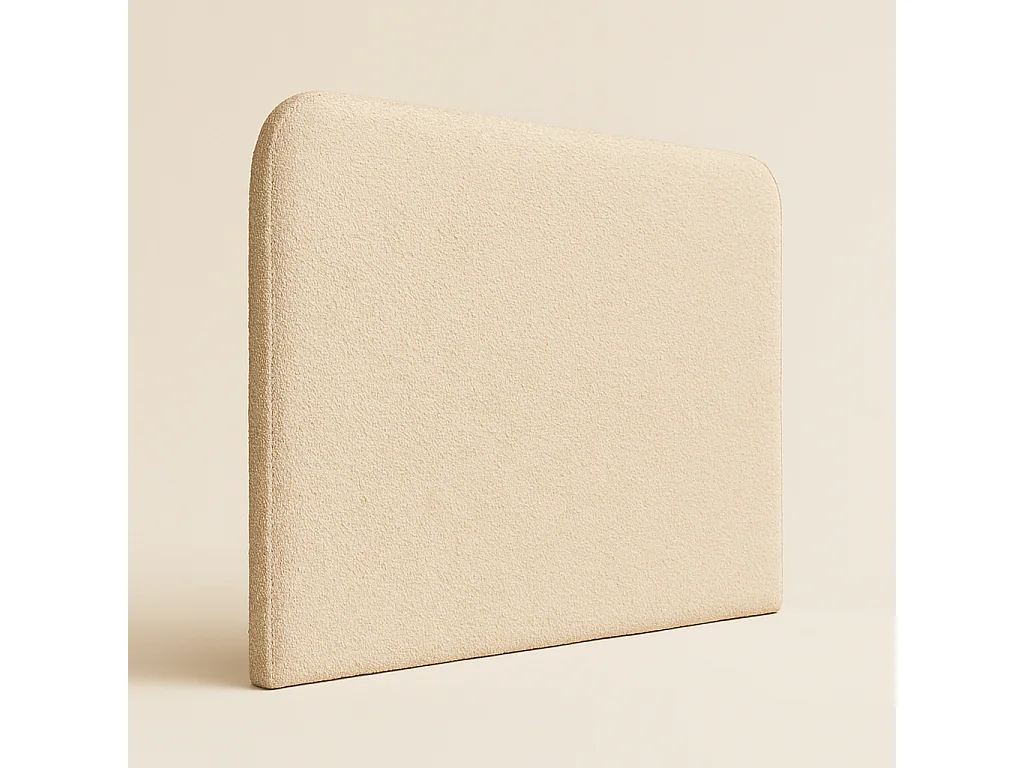 Tête de lit SAONA beige style méditerranéen tissu anti-taches pour lit de 140 cm – 150x125 cm