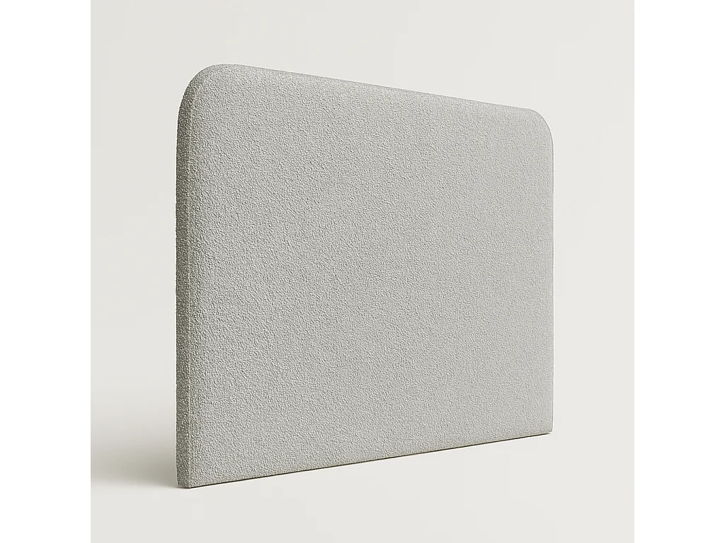Tête de lit SAONA gris style méditerranéen tissu anti-taches pour lit de 200 cm –­210x125 cm