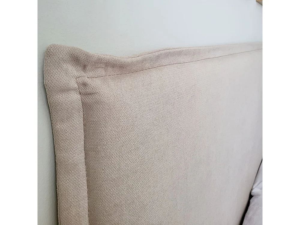 Tête de lit rembourrée en bois lisse anti-taches couleur Crue pour lit 160 cm - 170x125 cm