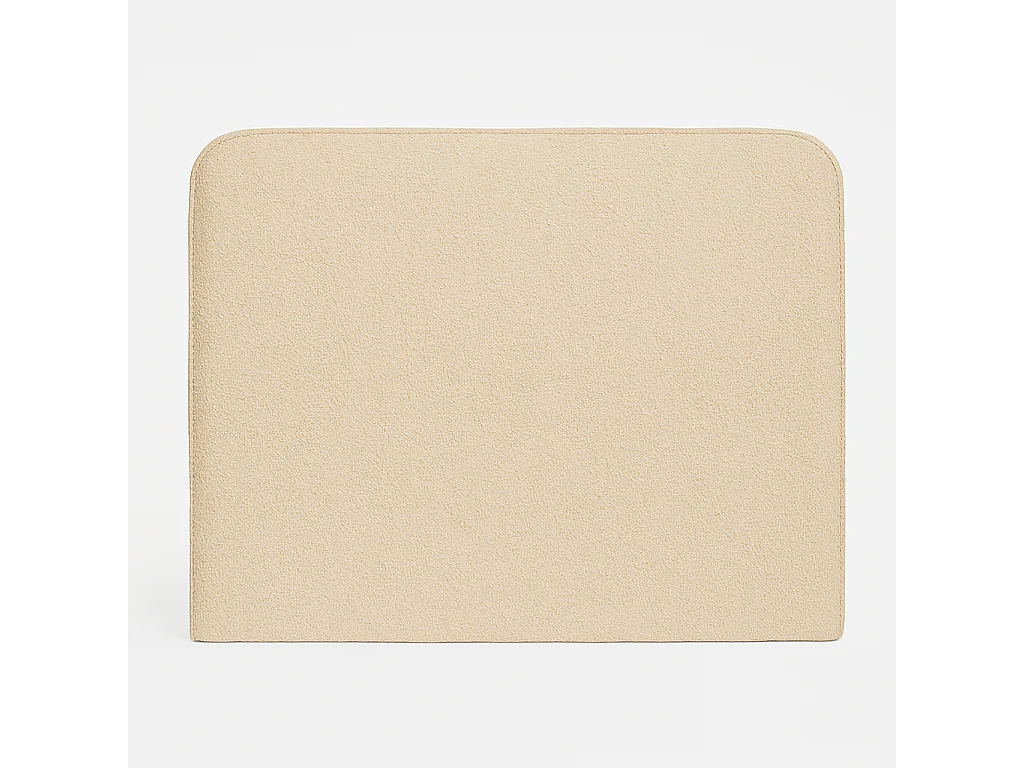 Tête de lit SAONA beige style méditerranéen tissu anti-taches pour lit de 105 cm – 115x125 cm