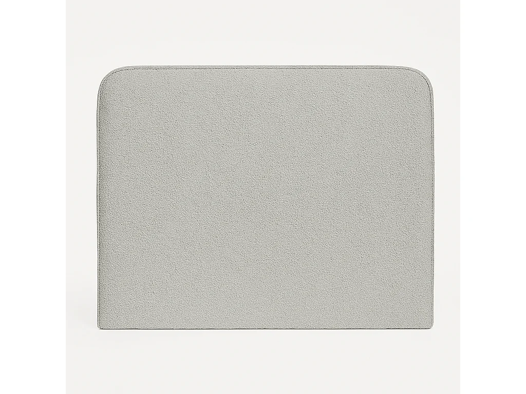 Tête de lit SAONA gris style méditerranéen tissu anti-taches pour lit de 160 cm –­170x125 cm