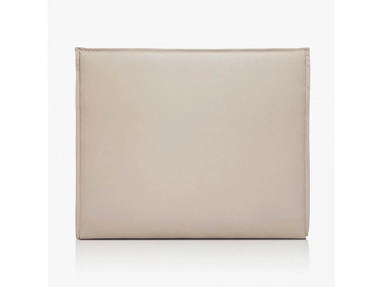 Tête de lit rembourrée en bois lisse anti-taches couleur Crue pour lit 150 cm - 160x125 cm