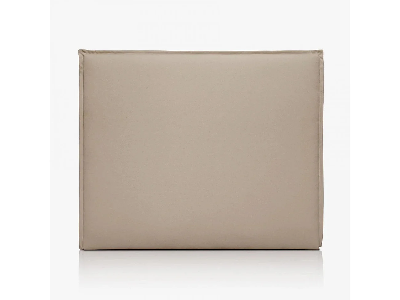 Tête de lit rembourrée en bois lisse anti-taches couleur Sable pour lit 135 cm - 145x125 cm